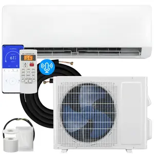 HOMCOM 12000 BTU Mini Split AC/Heating System SEER2 22 Inverter Heat Pump, 115V, Works with Alexa, Energy Efficient Ductless Air Conditioner Cools 750 Sq.Ft, WiFi Enabled with Install Kit