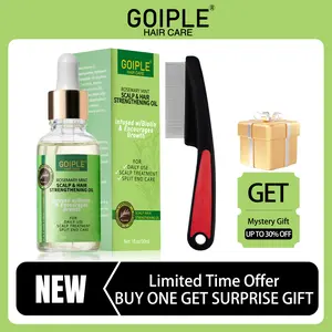 Rosemary Oil for Hair Growth & Dandruff Comb - Stainless Steel Fine Tooth Comb for Split Ends, Dry Scalp & All Hair Types  Flakes Boost Shine