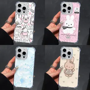 Cute Rabbit Kawaii M-Miffy Y2K Phone Case Suitable for IPhone 17 16 15 14 13 12 11 Pro Max Plus Air Protective Drop-proof Gift Unique Design