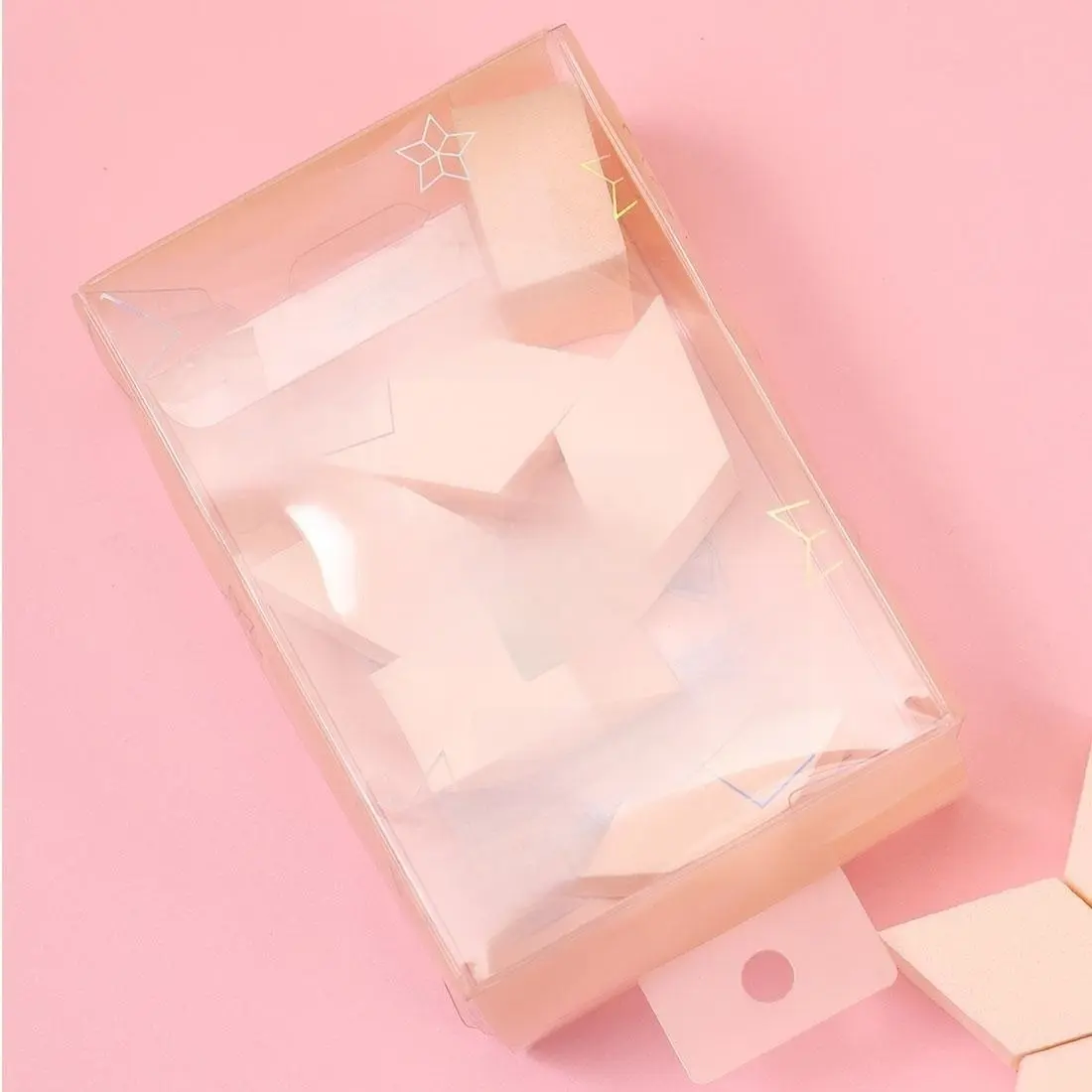 MINISO SBR Powder Puff Shaped Diamond Super Soft Makeup Sponge Ultra Soft for Flawless Application, Dry & Wet Use, Light Beige