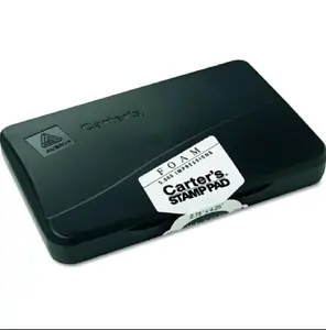 Carter's Stamp Pad Black Ink (21381) Black Ink Pad Rubber Stamp Foam Eco