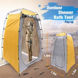 Pop Up Privacy Tent Portable, Instant Automatic Outdoor Shower Changing Room Shelter for Camping, Beach, Toilet, Emergency, Parties (Yellow)
