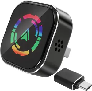 2026 Upgraded Wireless CarPlay Adapter, Wired to Wireless for Apple CarPlay & Android Auto, Mini USB Design Car Play Adapter with Type-C Extension, Plug and Play, Stable Connection