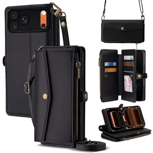 1PC Zipper Wallet Phone Case, Multi-Card Holder Crossbody Cover, Shockproof Soft Material & PU Leather Purse Case for iPhone 17 16 15 14 13 12 Pro Max / iPhone Air / iphone 13 phone case , Perfect Gift for Men & Women, Great for Self Use