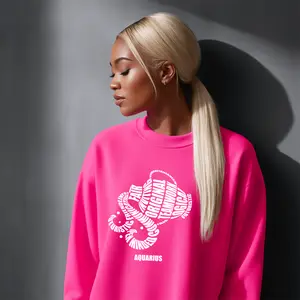 Zodiac Characteristics Crewneck Sweatshirt – Pink Edition