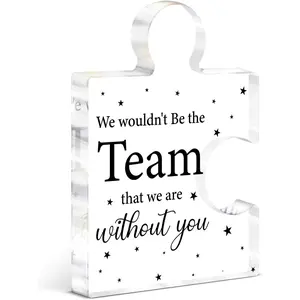 Boss Gifts for Women Men, Employee Appreciation Gifts, Boss Day Goodbye Retirement Thank You Gift for Coworkers Bosses Mentor Manager Supervisor, Acrylic Puzzle Piece Office Desk Decor, Acrylic Plaque Sign