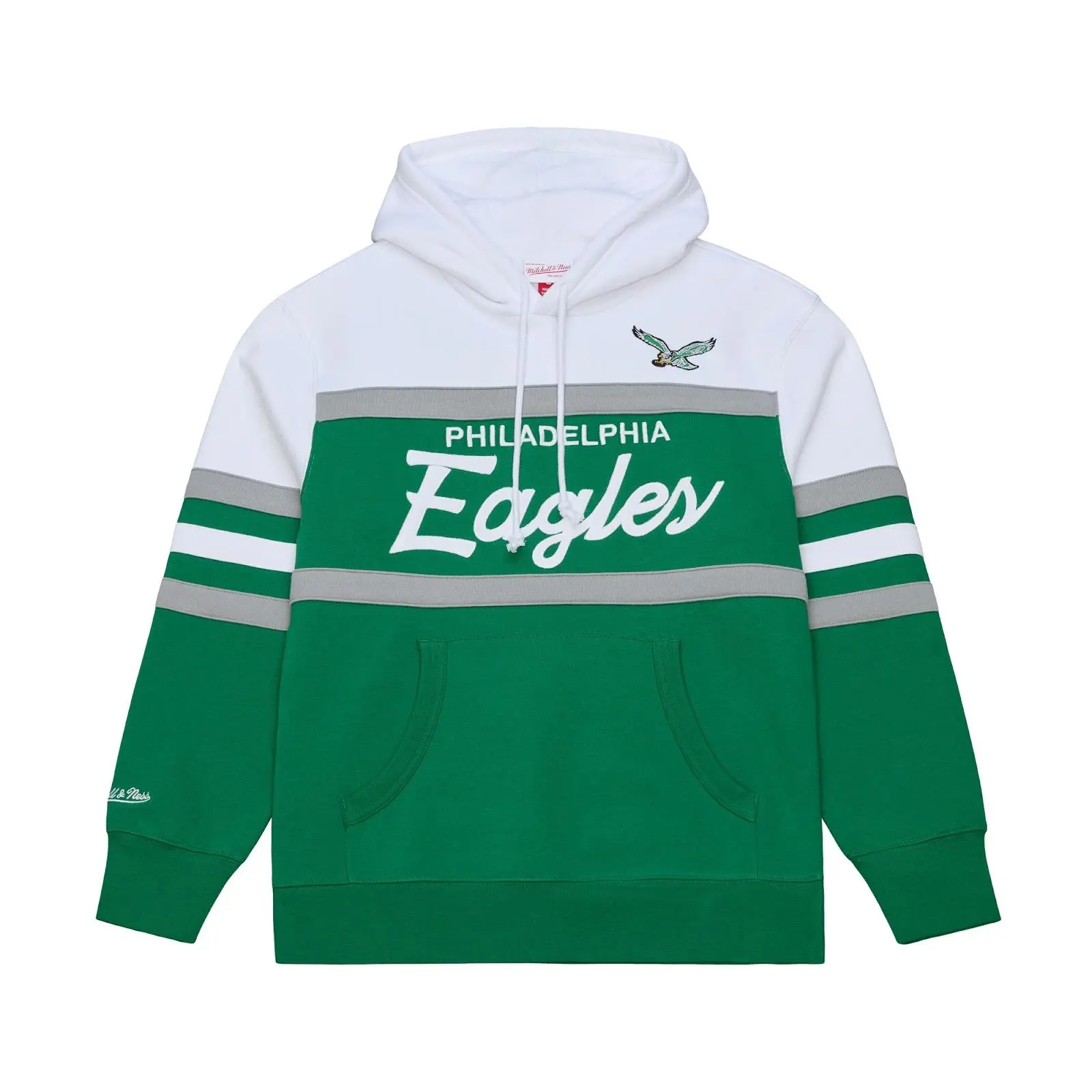 Philadelphia Eagles Kelly Green Head Coach Hoodie NFL Throwback Sweatshirt Fleece Vintage Fan Gear Mitchell & Ness