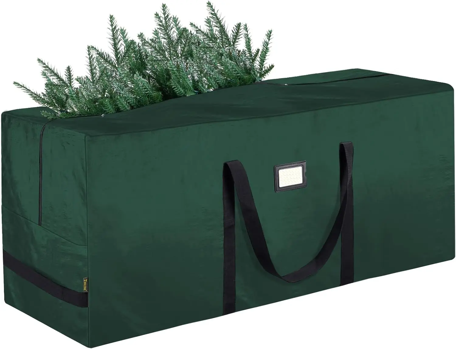 7.5 ft Extra Large Christmas Tree Storage Bag With Reinforced Handles and Dual Zippers for Wide Opening (Green) Heavy Duty Planter Planter Pot Planting Bags