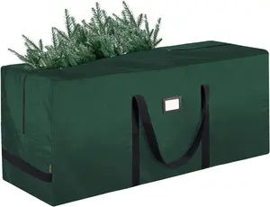 7.5 ft Extra Large Christmas Tree Storage Bag With Reinforced Handles and Dual Zippers for Wide Opening (Green) Heavy Duty Planter Planter Pot Planting Bags