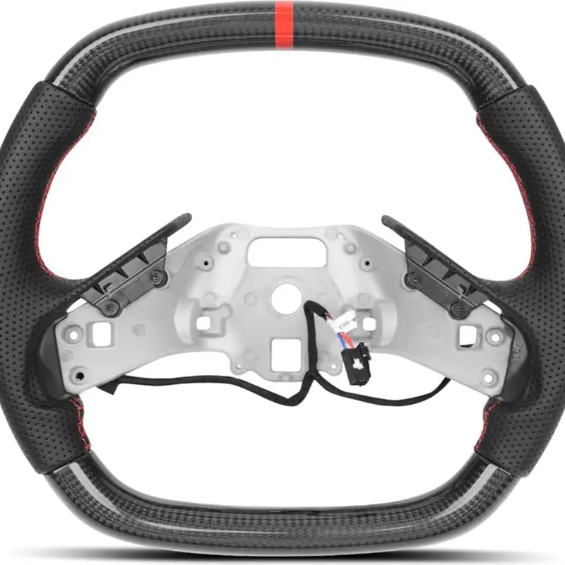 C8 Corvette Carbon Fiber Steering Wheel Leather
