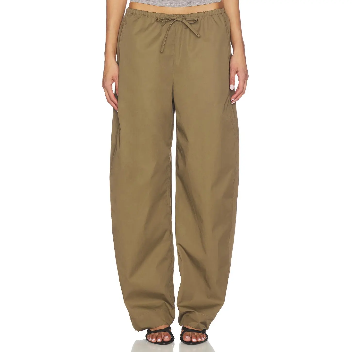EAVES Lana Barrel Leg Pant in Capers