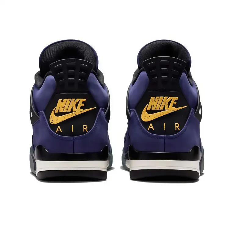 Purple Black Yellow Mid Top Basketball Sneakers Breathable Mesh Grid Panels Cushioned Air Sole Non Slip Rubber Outsole Vintage Street Casual Trainers For Sports Training And Daily Streetwear Outfits