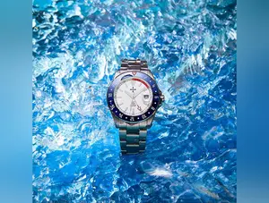 GMT Luminous Waterproof Sapphire Glass Stainless Steel Men's Watch