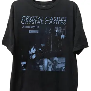 90s Band Crystal Castles Music Tour Shirt, Crystal Castles T-Shirt, Castles Alice Glass & Ethan Kath Tee Classic Collar Top
