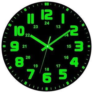 Silent Illuminated Vinyl Wall Clock, Lighted Wall Clock, Perfect Living Room & Kitchen Décor, Wonderful Birthday & Christmas Gift, Home Decor