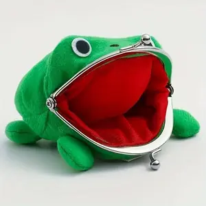 Cartoon Frog Design Cute Wallet, Fashionable and Practical Coin Purse with Gift Bag for School Outdoor, Creative Gift for Friends, Coil Purse