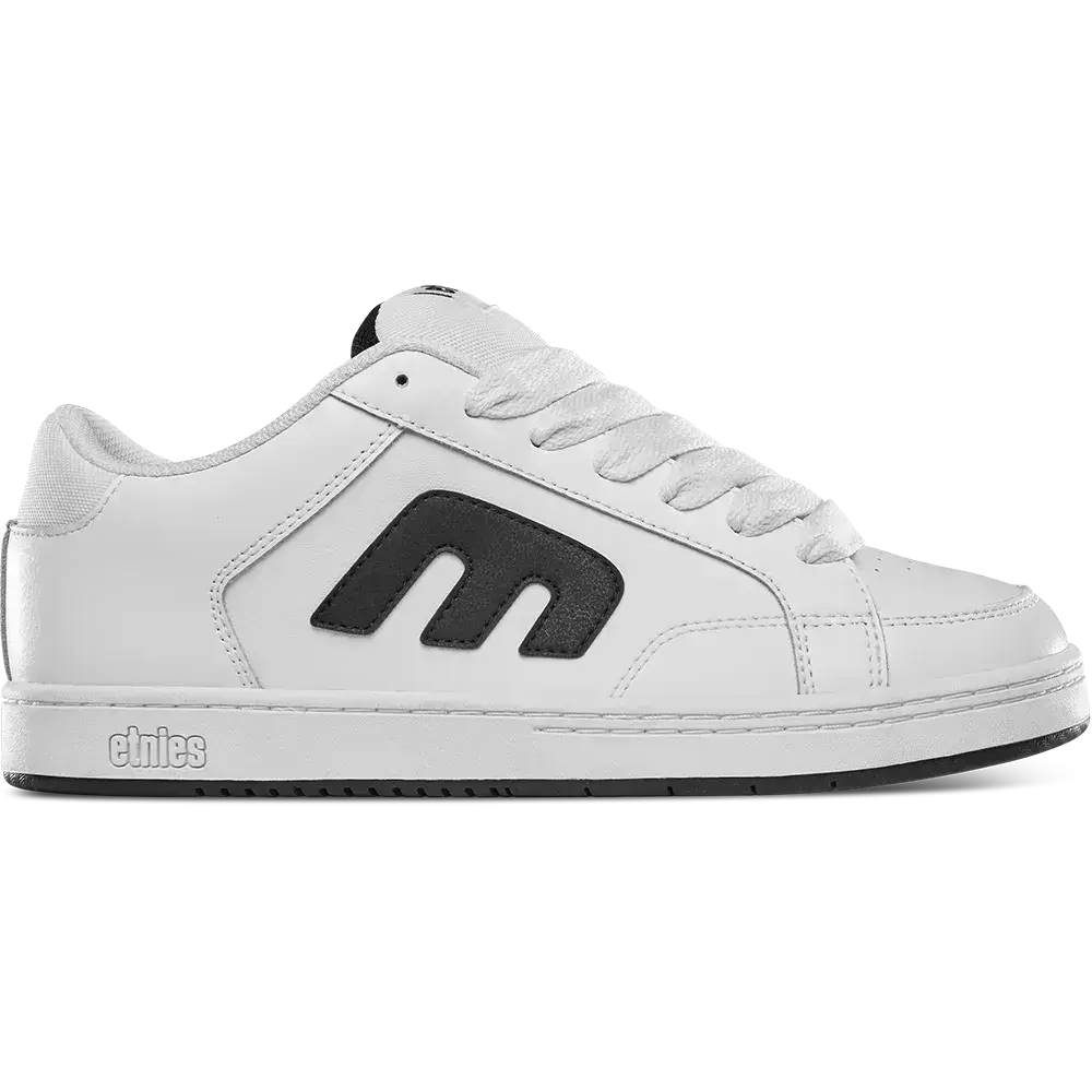 etnies Kingpin 2K White Skate Shoes – 2000s Chunky Heritage Reissue  Sneakers, Padded Tongue, Durable and Wide Fit.