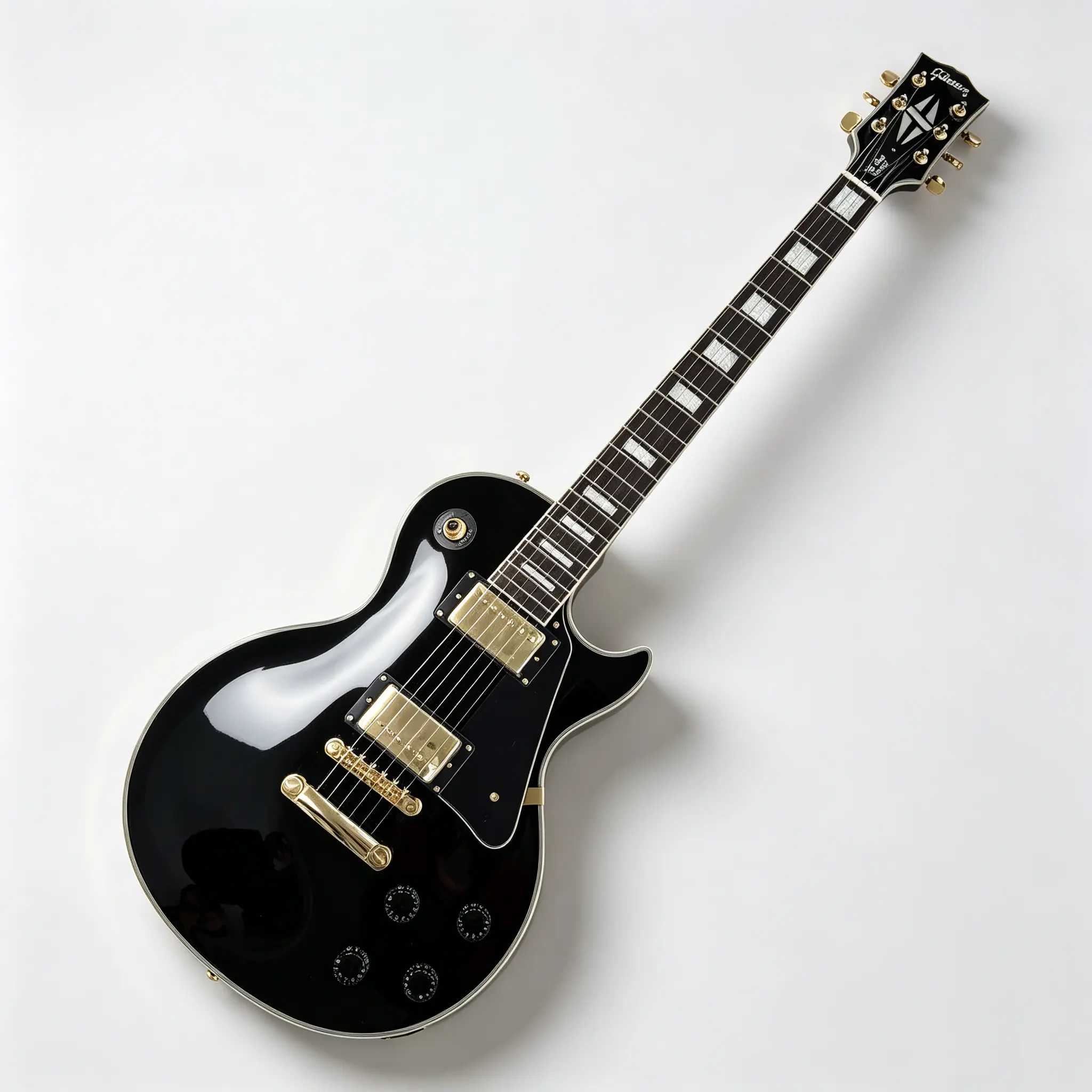 Les Paul Custom guitar Black Beauty,Gold hardware Black Gloss Solid mahogany body 22 frets
