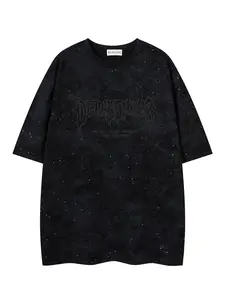 Summer New Design Star Print Short Sleeve T-Shirt for Men, Trendy Casual Fashion, Versatile Couple, Half Sleeve Top