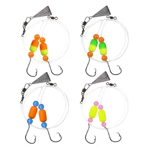 Pompano Fishing Drill Rig, Saltwater Floats for Catfish, Dual Ring Hooks, Pyramid Sinker, Surf Casting Gear, Bass Fishing Equipment, Fishing Accessories