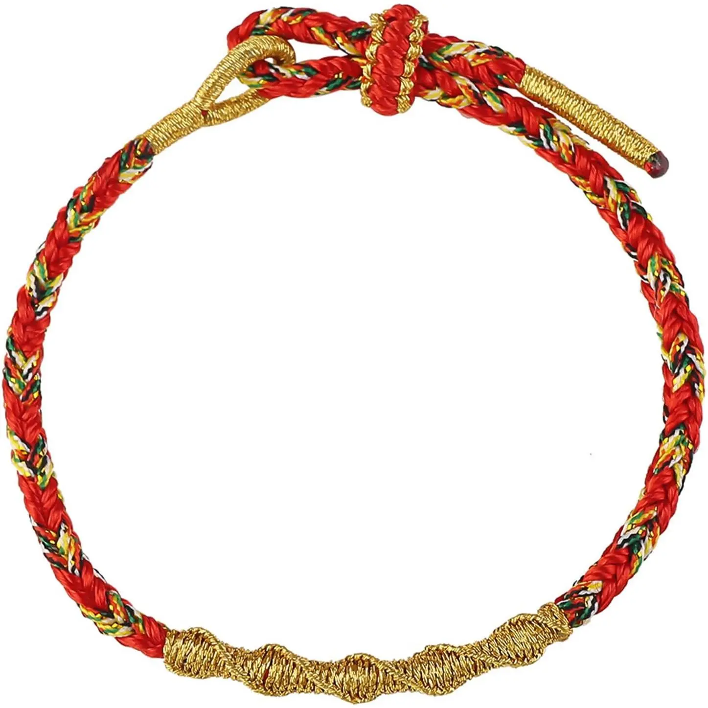 HETICA Red String Bracelet Adjustable Gold Red Handmade Braided Rope Bracelet Prayer Blessing Good Luck Bracelet Jewelry Gifts for Men and Women