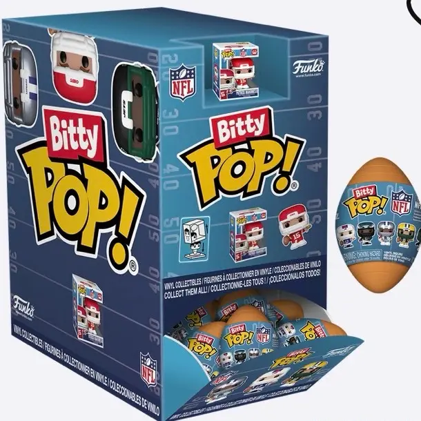 New Funko NFL Mystery Bitty Pop! Vinyl Figure Collectible - Blind Bag Packaging, Detachable Lid, For Unboxing Enthusiasts & Collectibles Fans