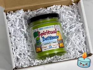 Spiritual Bathhouse Candle | Hand Poured Vegan Wax Blend Candle | 9 oz, 4 oz, 2 oz Snap Bar