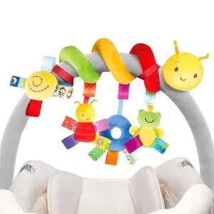 Cute Caterpillar Design Baby Car Seat Toy, Soft Nursery Baby Bed Hanging Toy, Safety Seat Comfort Toy, Baby Stroller Comfort Doll