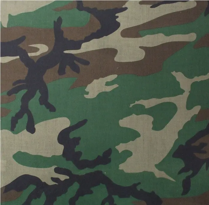 Woodland Camouflage - Military Jumbo Bandana 27 in. x 27 in.