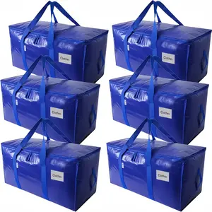 Extra Large 24 Gallon Heavy Duty Storage Bag – Holds 60 LBS, Super Strong Italian Zipper, Wrap Around Handles, Fully Open Top, Fold Flat for Moving, Closet, Laundry, Travel & Home Organization