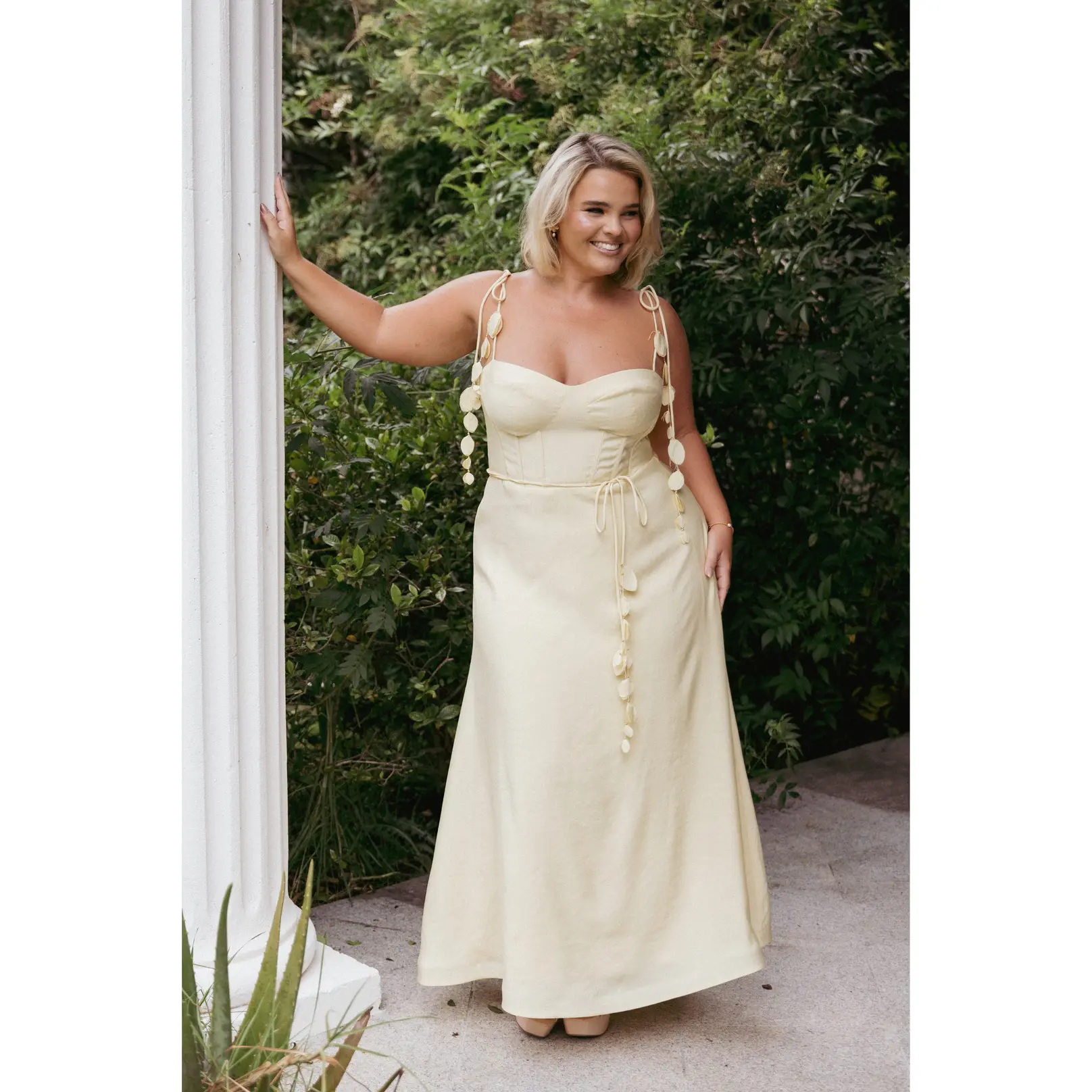 Della Midi Dress - Yellow