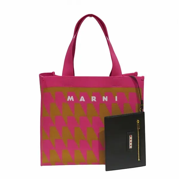 Pre-owned MARNI Polyester Tote Bags Jacquard Handbag