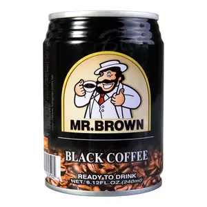 MR.BROWN Taiwan 3-in-1 Instant Coffee Drink, Rich Black Flavor, 240ml - Ready to Drink Iced Coffee