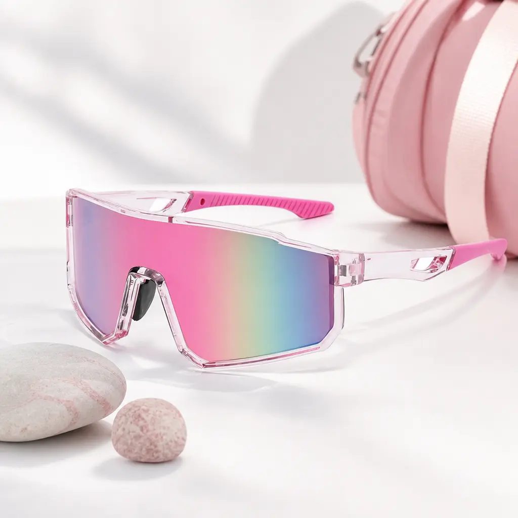 Oversized Wraparound Sunglasses for Women Men, Futuristic Shield Design with Reflective Lenses, Lightweight UV400 Windproof for Riding & Hiking, Men's Sunglasses, Reflective Lenses Add Modern Flair, Womens Sunglasses, Cycling Gear, Unisex