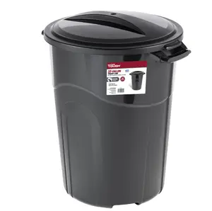 Hyper Tough 32 Gallon Heavy Duty Injection Molded Trash Can with Click Lock Lid
