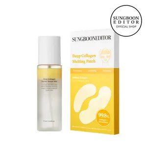 [SUNGBOON] Glazed Dewy Boost Duo | Collagen Mist & Eye Patches for Hydration, Radiance & Glow-Up Skin | Korean Skincare Ritual Set Glutathione