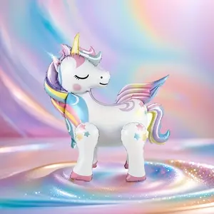 Cute Cartoon Unicorn Aluminum Foil Balloons, Birthday Party Festival Decoration, Photo Prop, Creative Room and Indoor Decor Choice