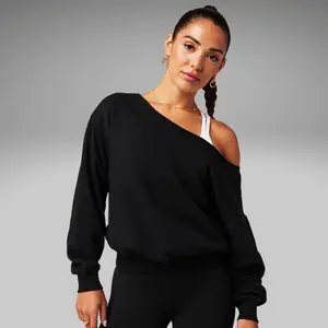 Fabletics Women's Year Round Terry Off Shoulder Sweatshirt