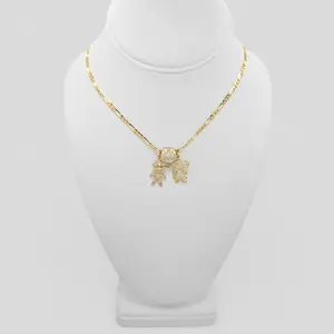 Figaro Link Chain with multipendants, Women Accesories Perfect for Everyday