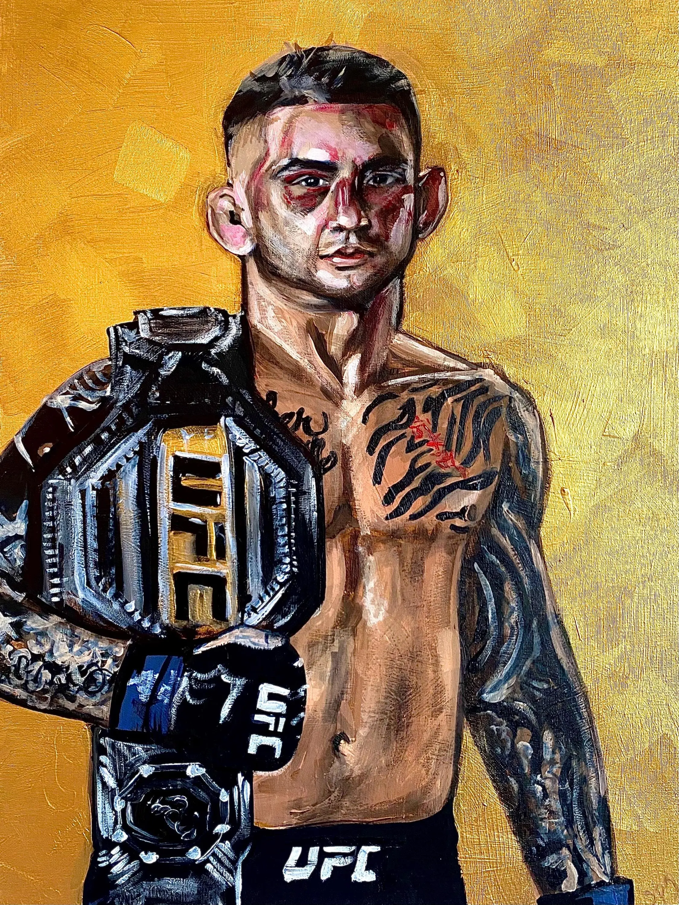 Dustin ‘The Diamond’ Poirier UFC MMA Champ kiss-cut sticker laptop decal