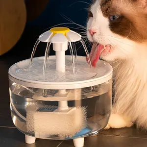 Clear Pet Water Fountain, USB Rechargeable Automatic Circulation Cat Water Dispenser, Indoor Cat Drinking Fountain, Pet Drinking Supplies, Gift, Automatic Water Bowl