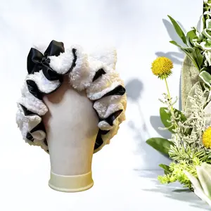 Luxury Kitty Teddy Bonnet-Adjustable, Cute Comfortable Stylish,Daily Hair Care and Protection with SatinLining & Cute Ears No Frizz All ComfortStylish Curl Protection for Daily Hair Care Durable Halloween hair bonnet