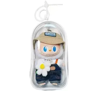 Clear Storage Case with Keychain for Bags Kawaii, 1 Count Transparent Doll Storage Box, Doll Display Box, Home Organizer for Doll Sundries