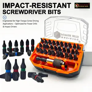 31-Piece Professional 1/4 Inch Hex Steel Screwdriver Bit Set, Strong Magnetic Tips for All DIY Projects, Precision and Durability for Home & Professional Use