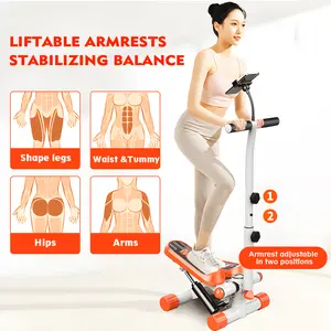 Mini Stepper with Resistance Bands,Steppers for Exercise at Home, Stepper with Handlebar and Phone Stand, Adjustable Height Stair Stepper 330 lb Capacity, Fitness Stepper with LCD Monitor,stepper exercise,exercise equipment,fathersdaygifts step machine