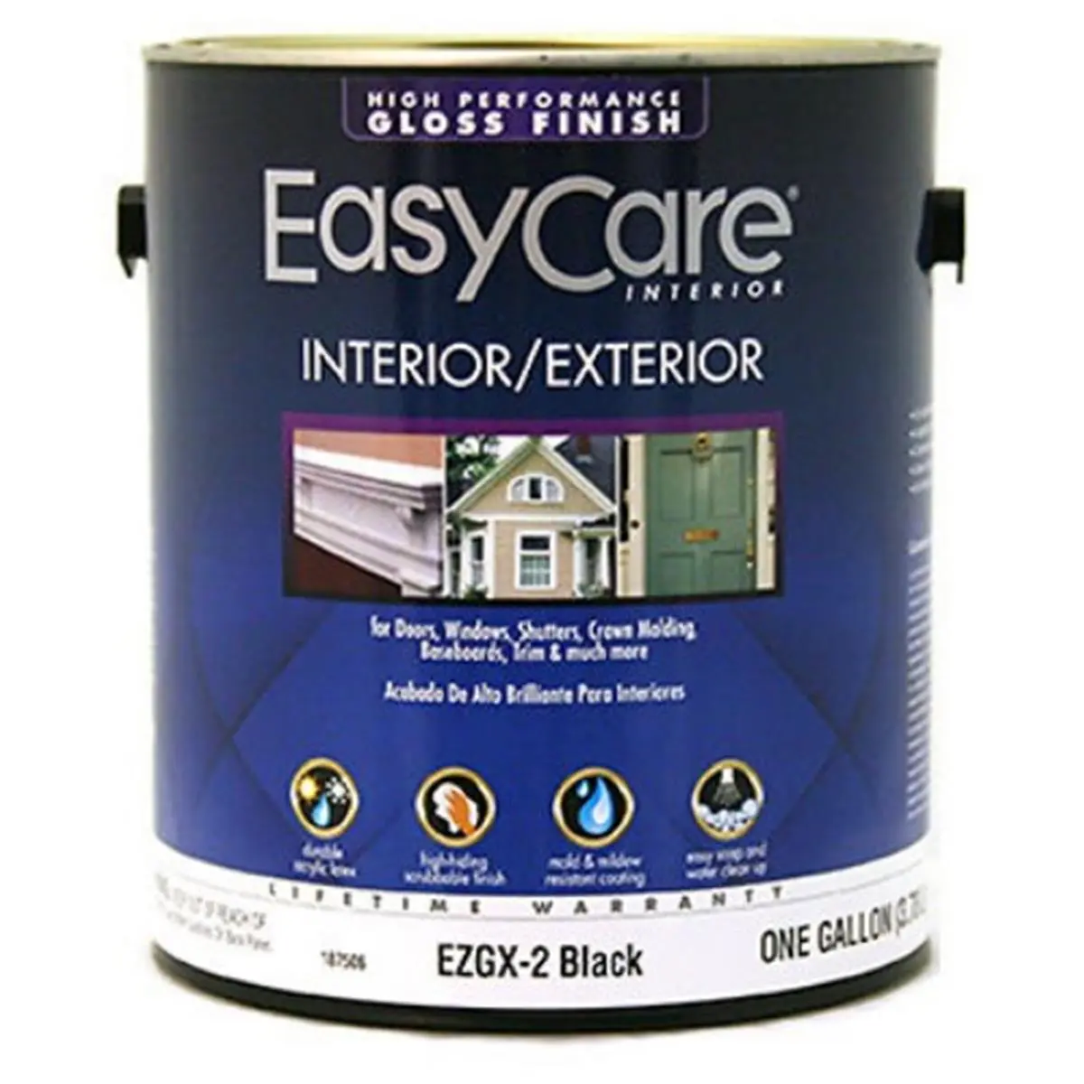 212 MAIN Exterior-Interior Gloss Finish Black Paint, EZGX2-GL - Pack of 2, Acrylic Base, Gallon Pack