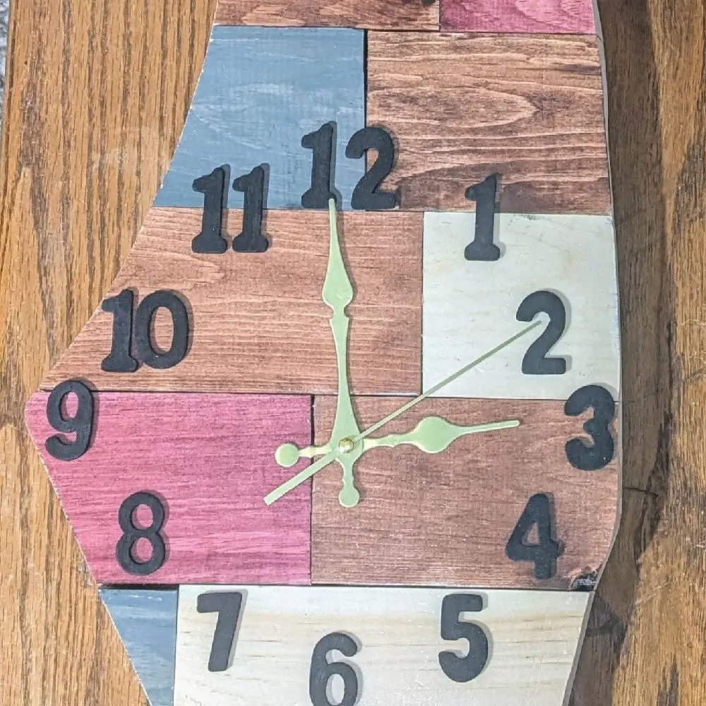 Handmade Wooden Palestine map clock (36")