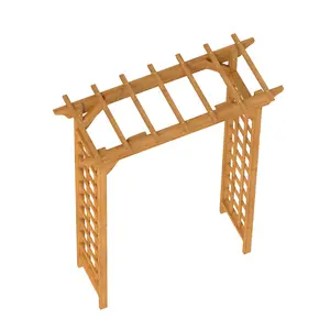DONEXT Wooden Arbor Wedding Arch for Ceremony Solid Wood Trellis for Plant Climbing Christmas Decor Pergola for Garden Backyard 63x26x85 inches Sturdy Durable Construction