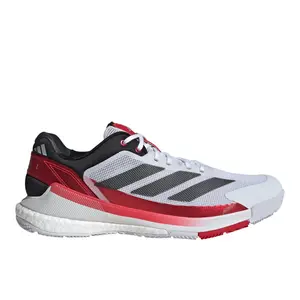 adidas Mens Crazyquick Boost Padel Sneakers Shoes - White adidas Mens Crazyquick Boost Padel Sneakers Shoes - White