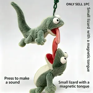 Beaver Lizard Tom Cute Vocal Toy Magnetic Tongue Lizard Abstract Plush Toy Anime Creative Birthday Gift Cute Plush Toys For Kid Stuffed Animals